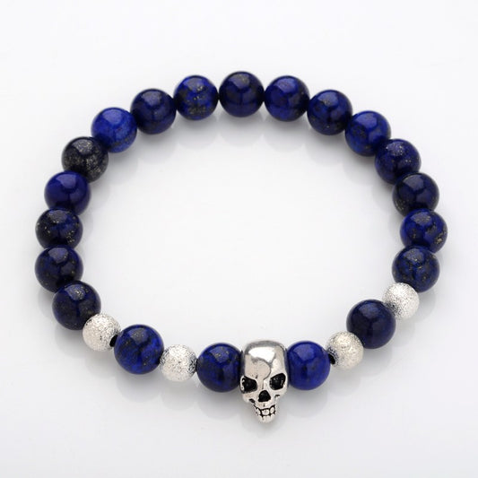 Skull Bracelet (Lapis Lazuli )