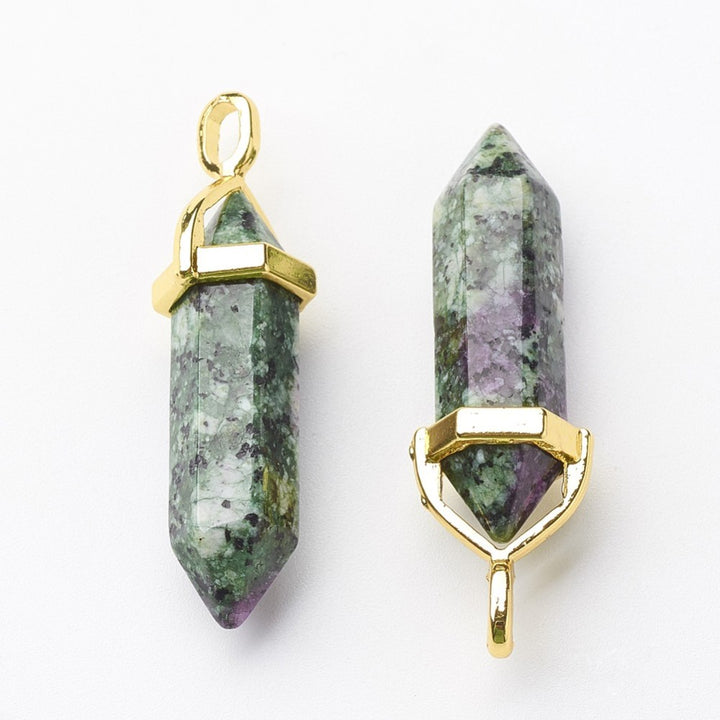 Ruby In Zoisite Terminated Point Necklace