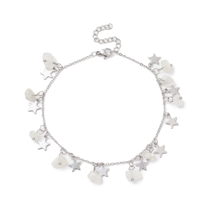 Moonstone Star Anklet