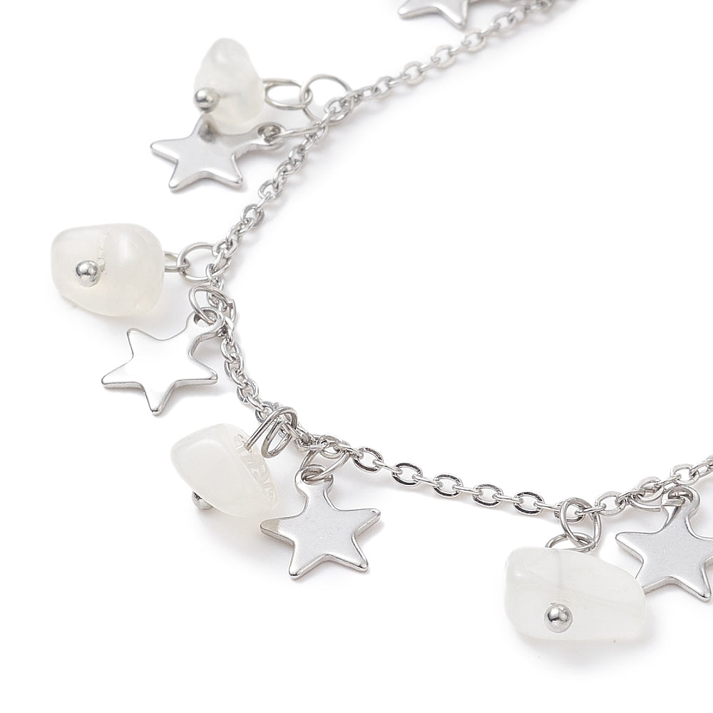 Moonstone Star Anklet