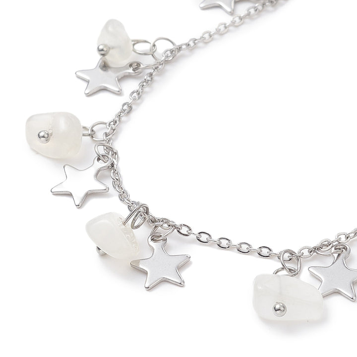 Moonstone Star Anklet