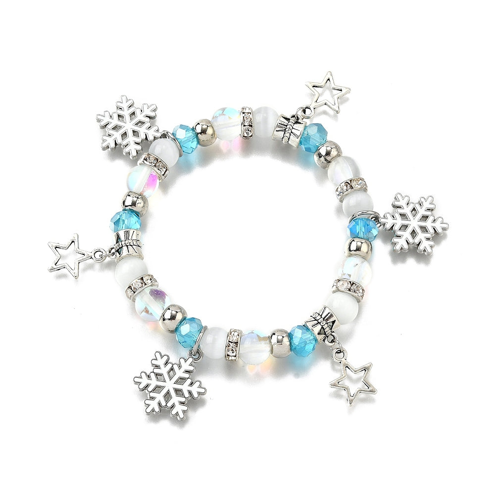 Winter Snowflake Charm Bracelet