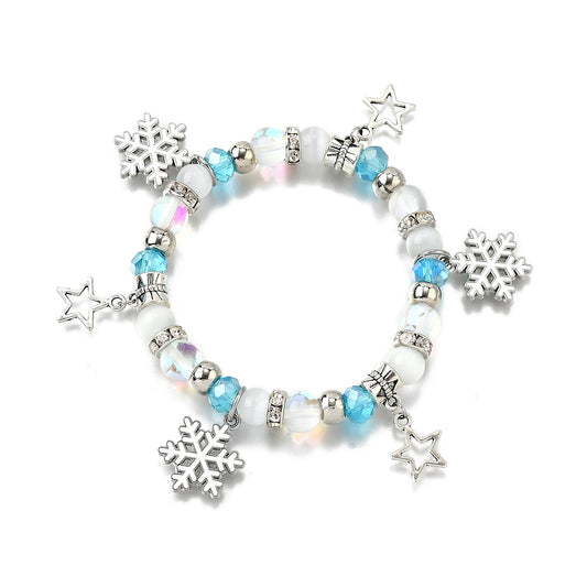 Winter Snowflake Charm Bracelet