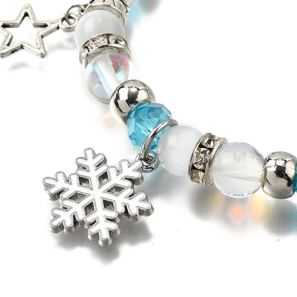 Winter Snowflake Charm Bracelet