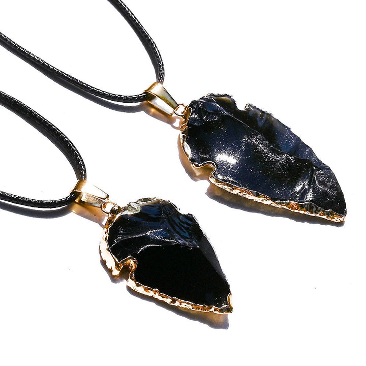 Black Obsidian Arrowhead Necklace