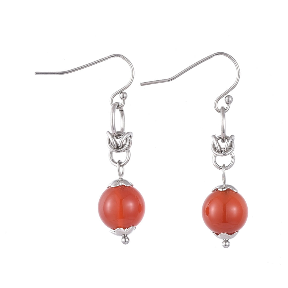Carnelian Dangle Earrings