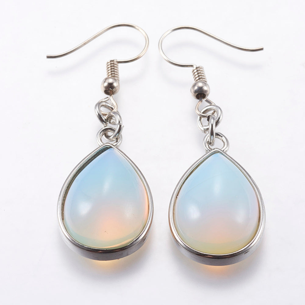 Opalite Teardrop Dangle Earrings