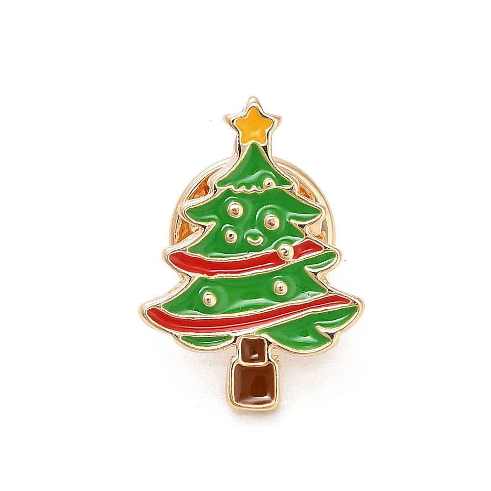 Festive Christmas Tree Enamel Pin