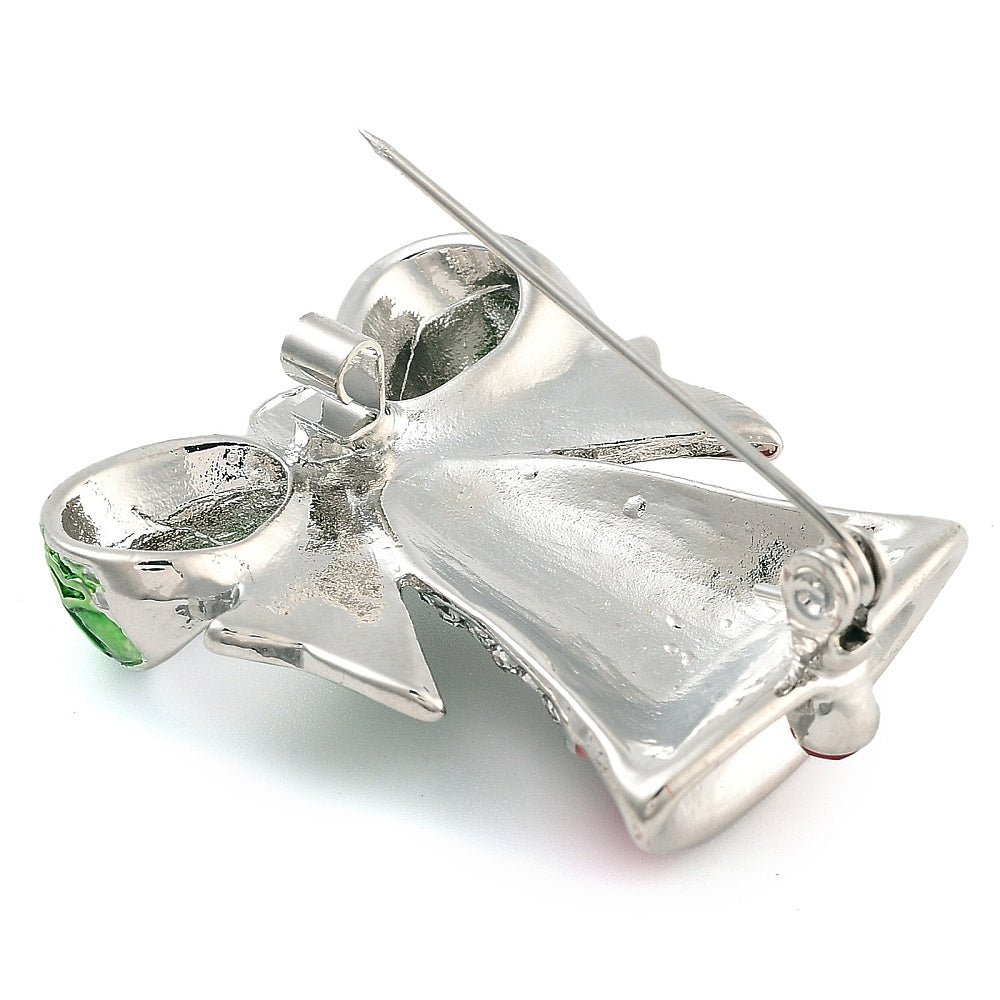 Holiday Bell Rhinestone Brooch