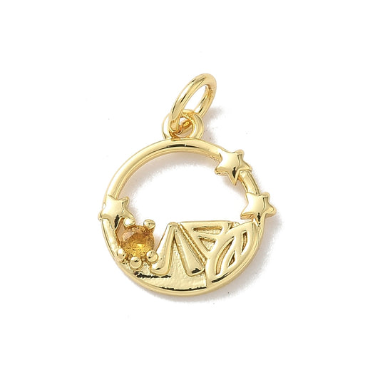 Celestial Star Charm – 18K Gold Plated with Cubic Zirconia