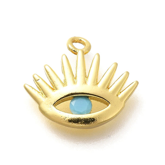 Evil Eye Charm – 18K Gold Plated with Turquoise Glass