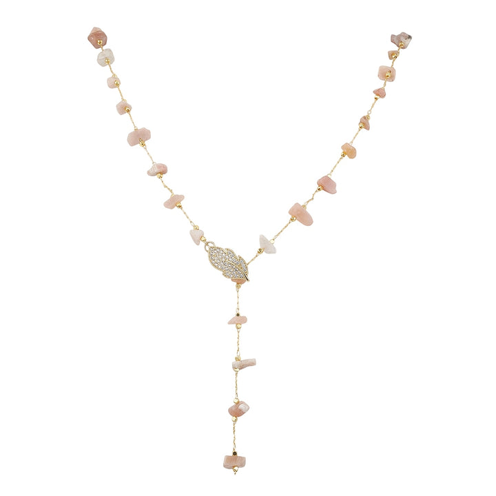 Sunstone Lariat Necklace