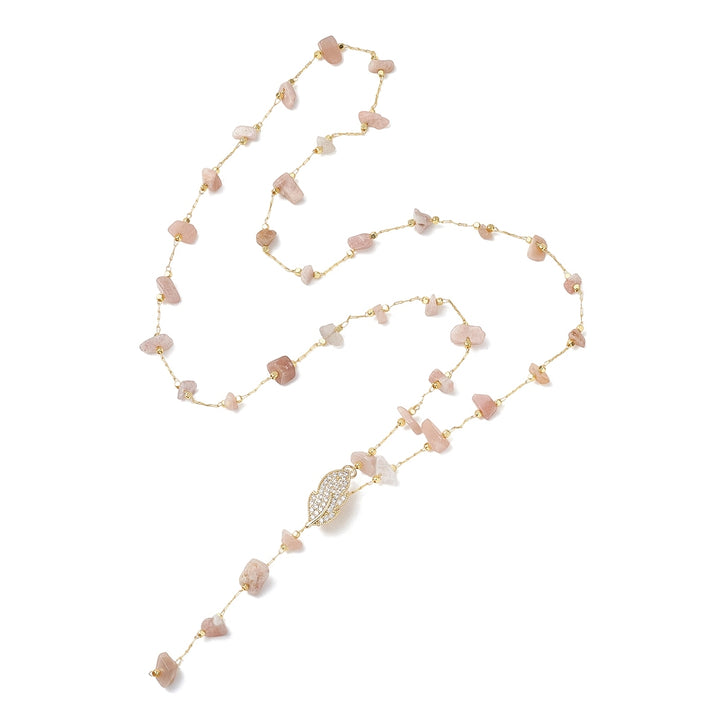 Sunstone Lariat Necklace