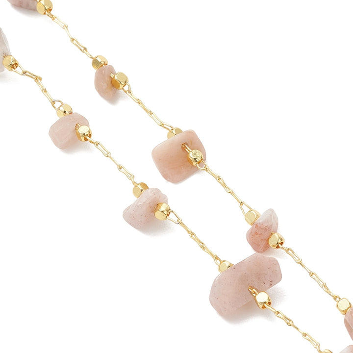 Sunstone Lariat Necklace