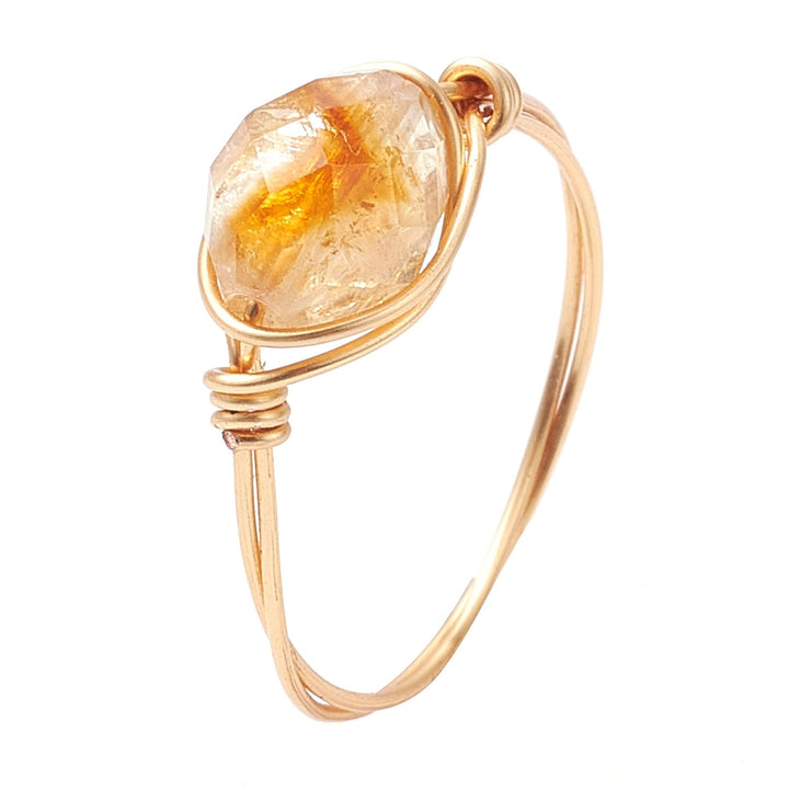 Citrine Wire Wrapped Ring