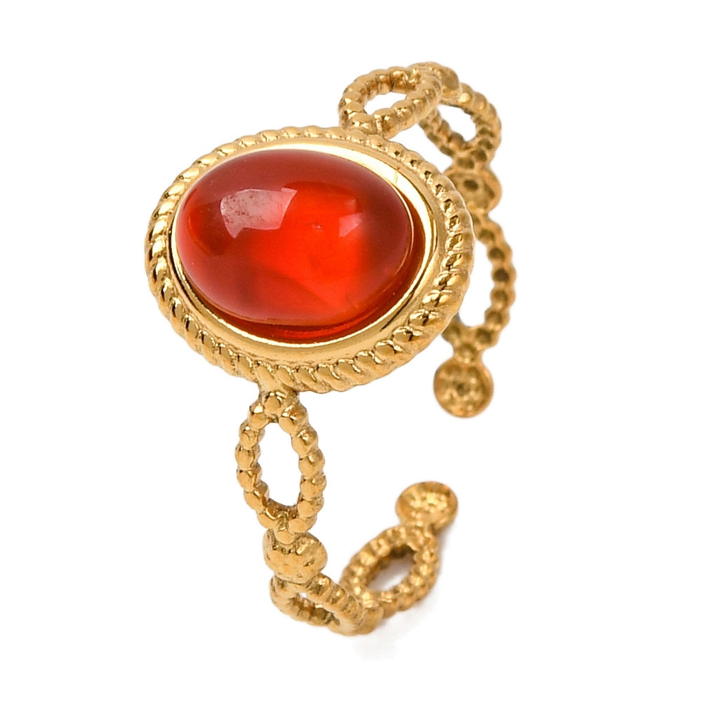 Carnelian Open Cuff Ring