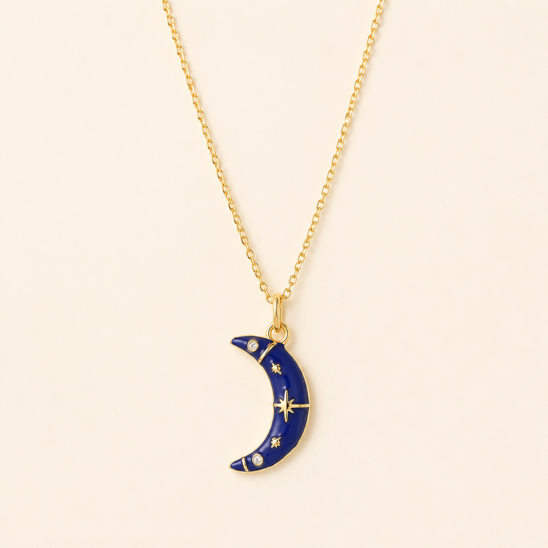 Midnight Moon Pendant Necklace