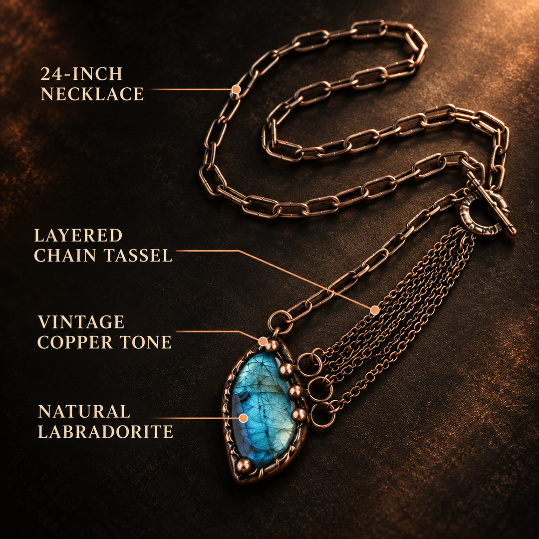 Labradorite Tassel Necklace