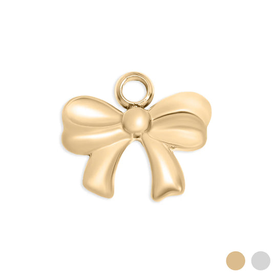 18k Gold PVD Ribbon Bow Charm