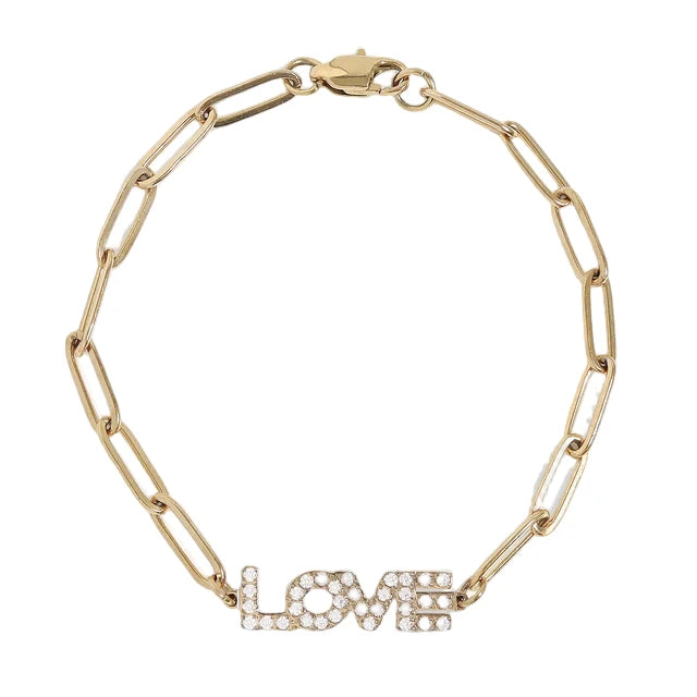 Love Paperclip Bracelet 18k PVD