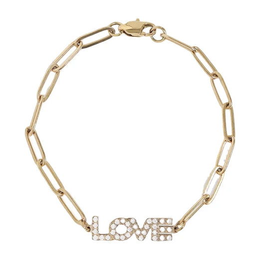 Love Paperclip Bracelet 18k PVD