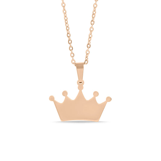 Crown Necklace – 18K Rose Gold PVD
