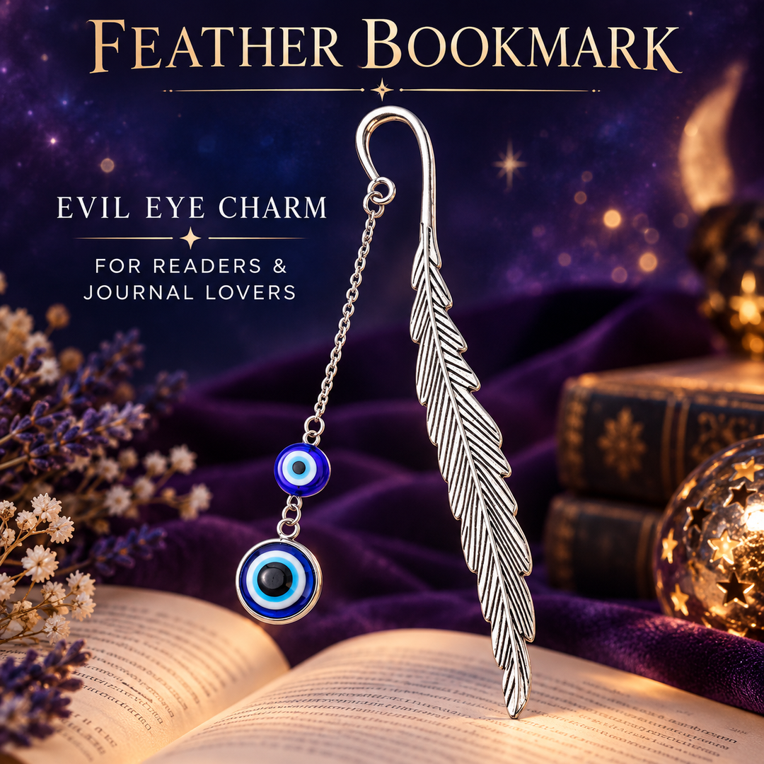 Evil Eye Feather Bookmark