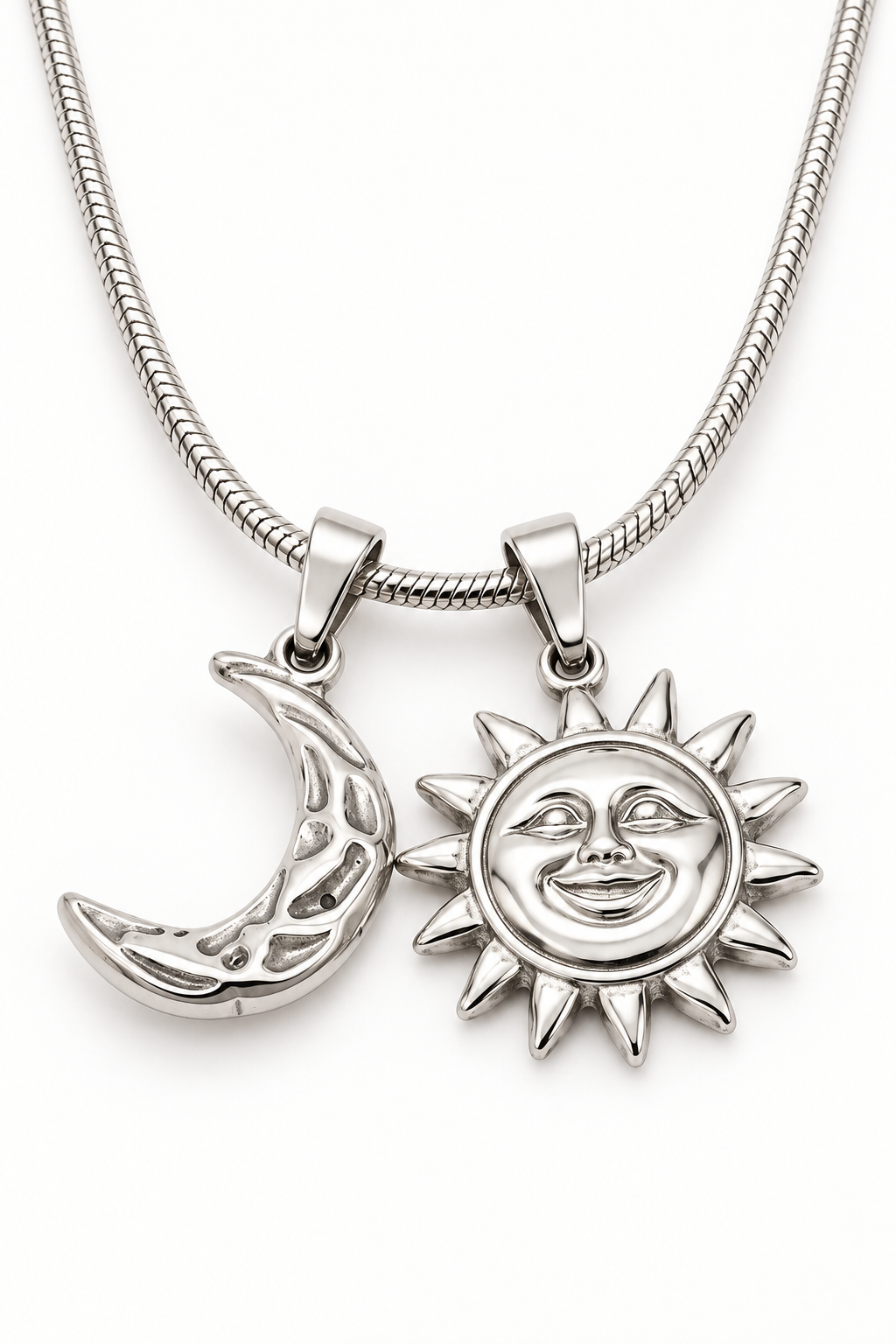 Sun + Moon Pendant Necklace