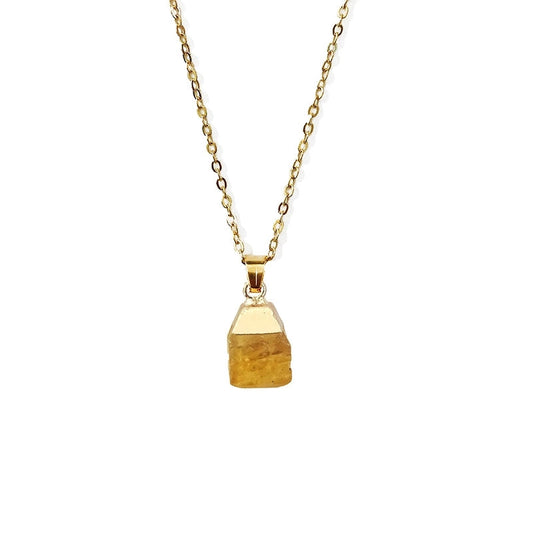Citrine Geometric Necklace