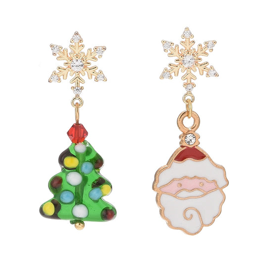 Santa & Christmas Tree Earrings