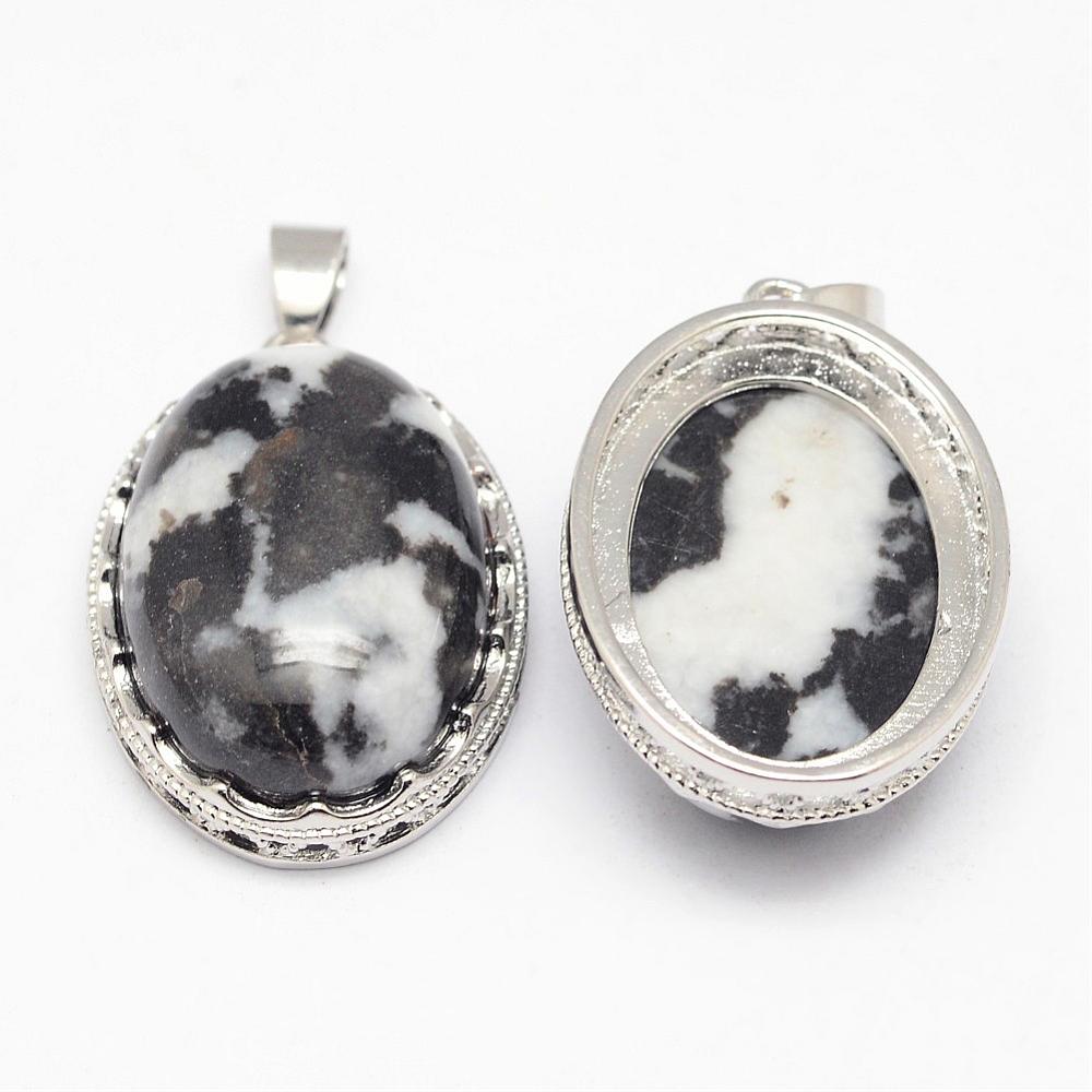 Zebra Jasper Oval Necklace