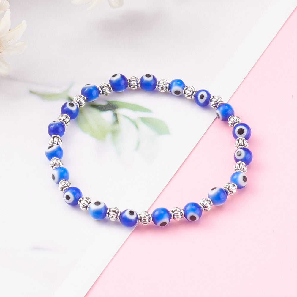 Dainty Evil Eye Bracelet (blue)