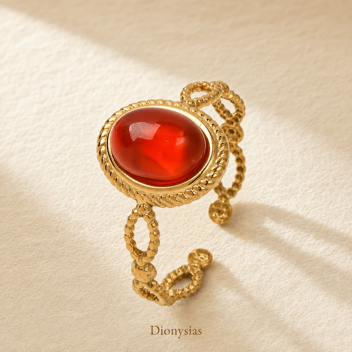 Carnelian Open Cuff Ring