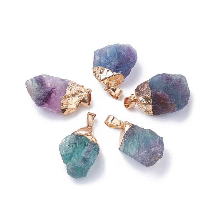 Raw Fluorite Necklace