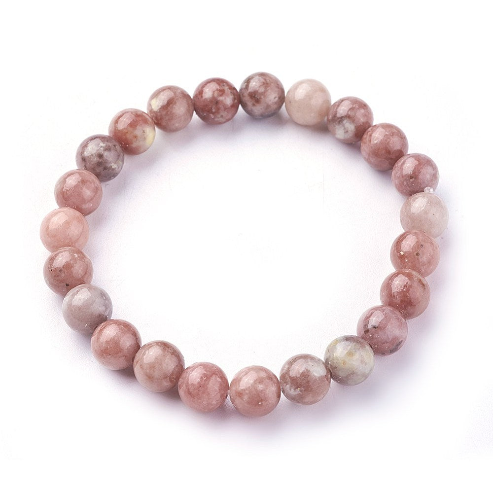 Plum Blossom Jade beaded bracelet