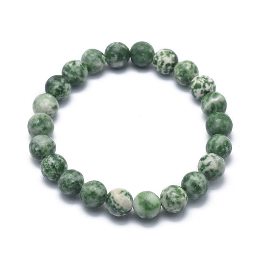 Green Spot Jasper beaded bracelet