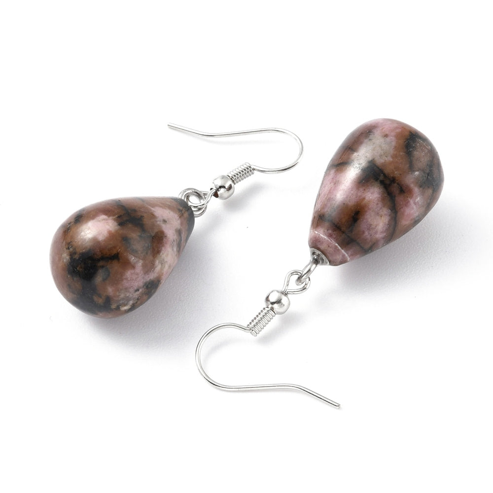 Rhodonite Dangle Earrings