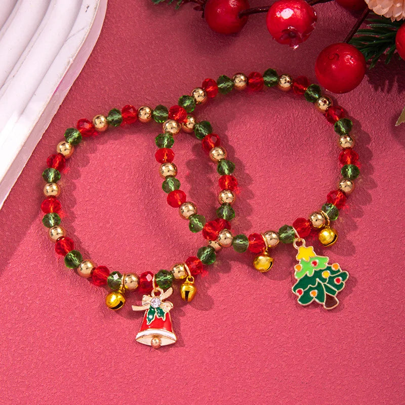 Holiday Bracelet set w/tree & bell 4