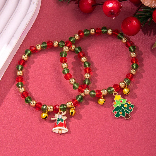 Holiday Bracelet set w/tree & bell 4