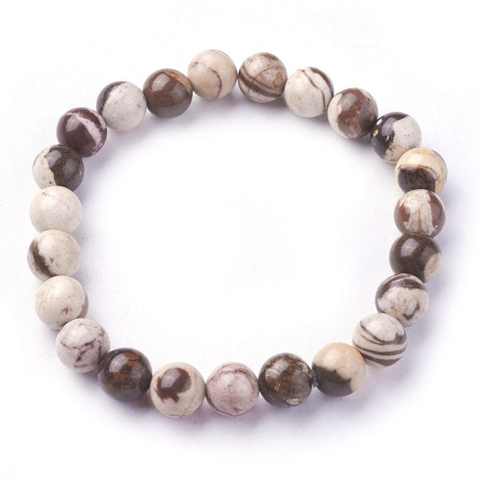 Zebra Jasper beaded bracelet