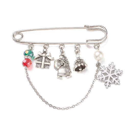 Holiday Pin w Charms