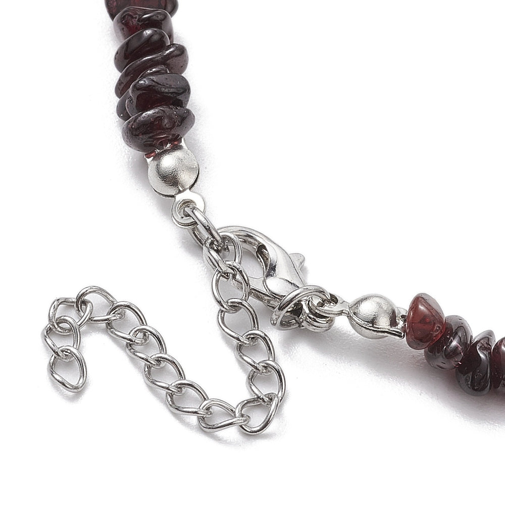 Garnet - Tumbled Chip Anklet