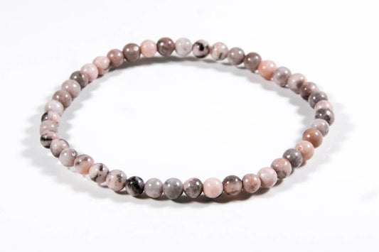 Pink Zebra Jasper beaded bracelet