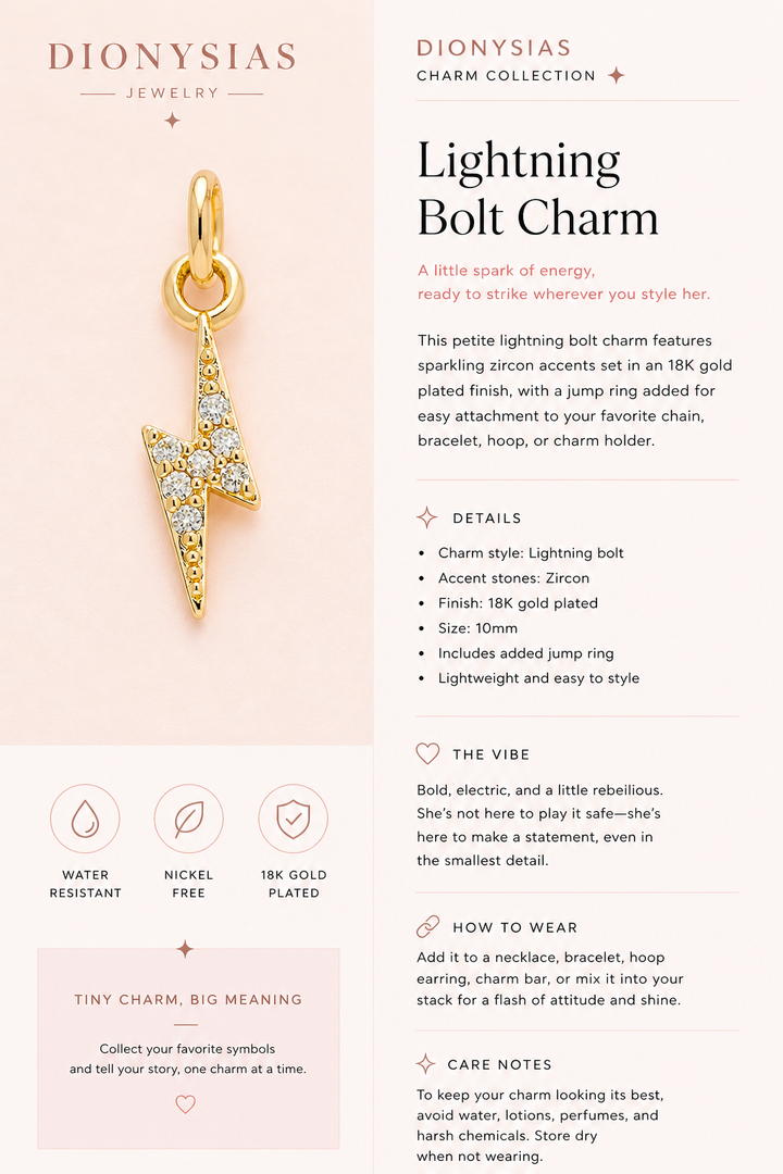 Lightning Bolt Charm