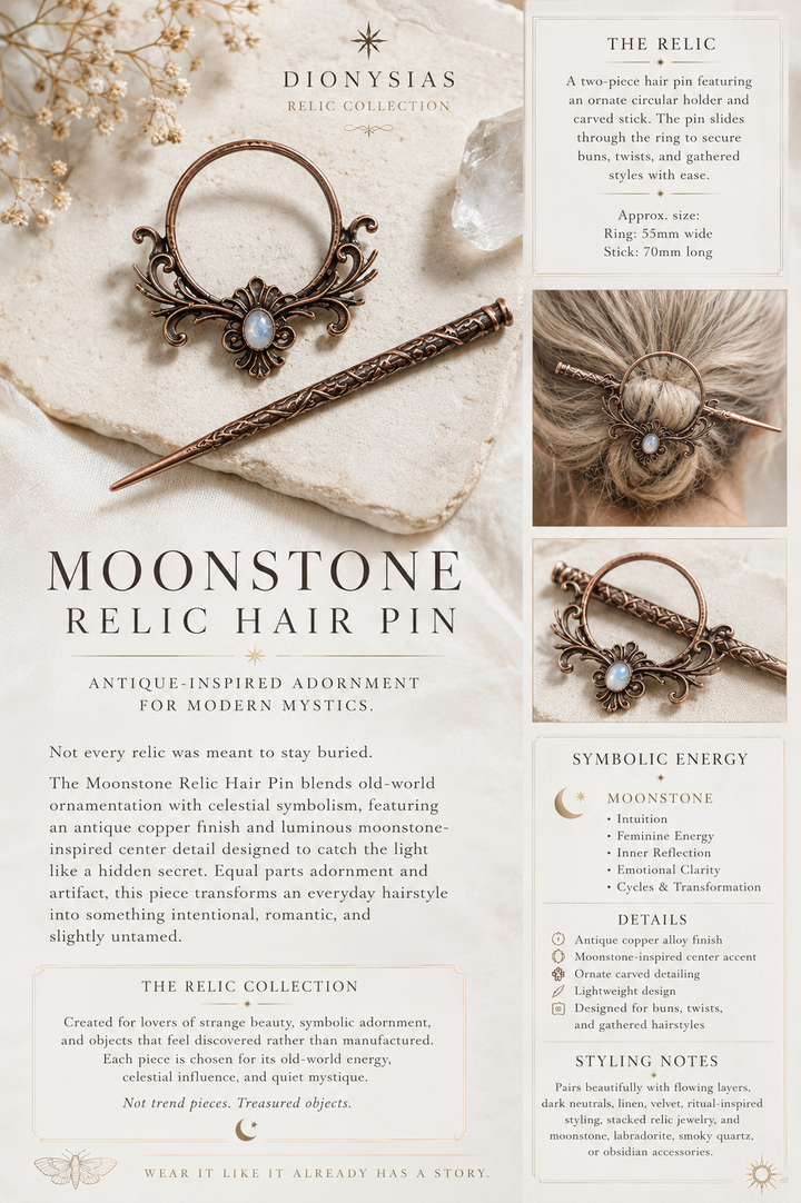 Moonstone Relic Hair Pin