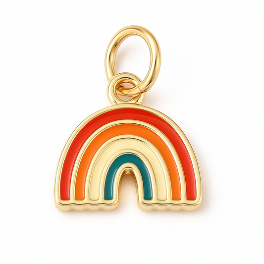 Rainbow Charm – 18K Gold Plated Enamel
