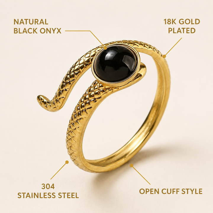 Serpent’s Eye Onyx Ring