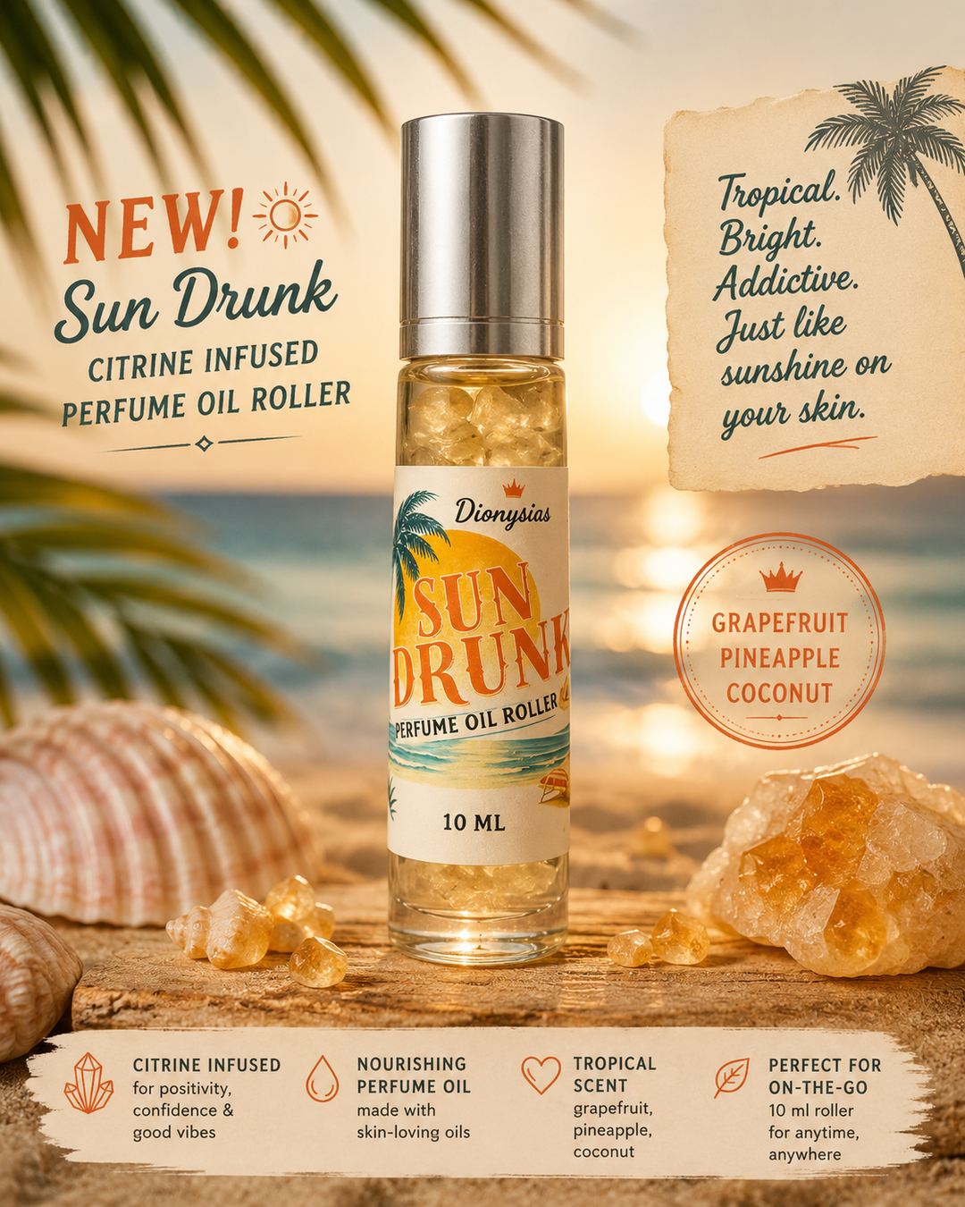 Sun Drunk Citrine Perfume Roller